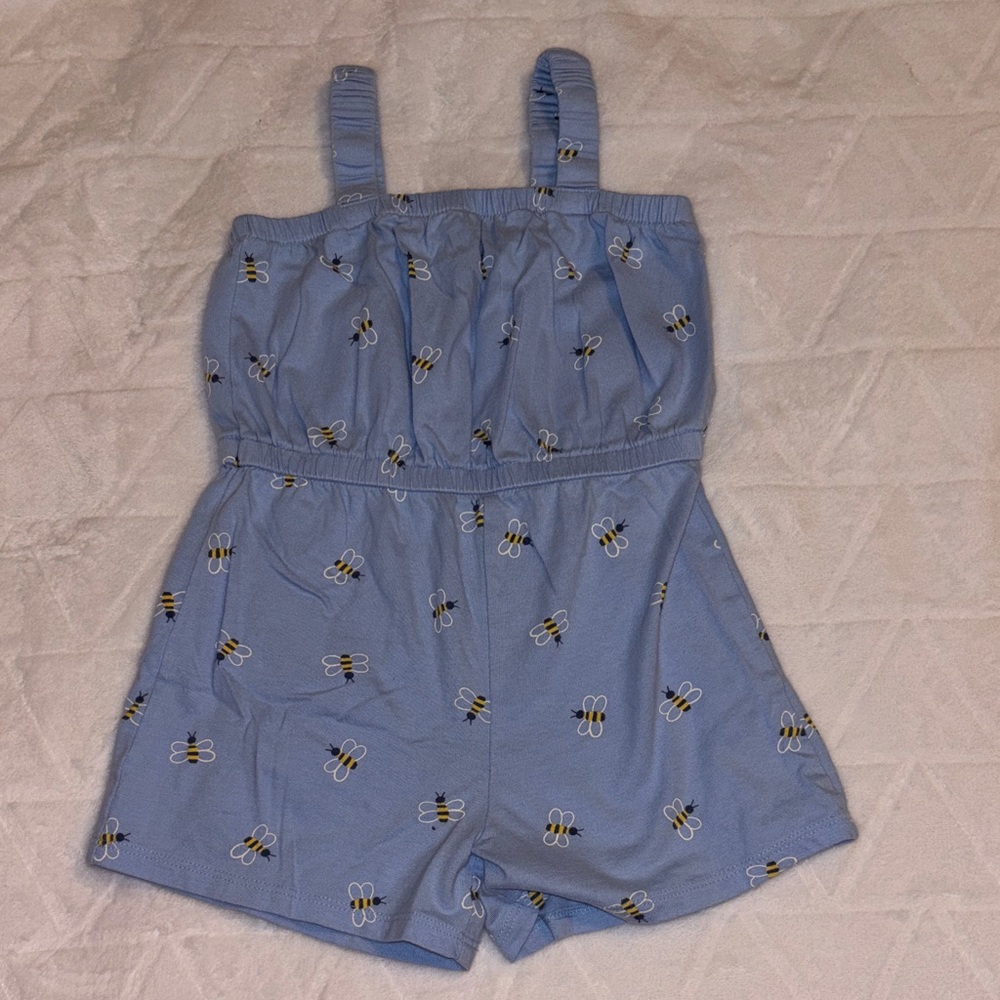 Old Navy Light Blue Kids Romper with Bee Pattern